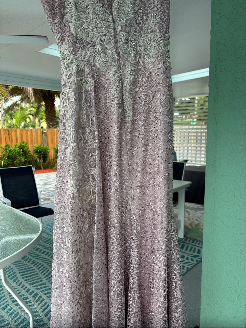 Catwalk Couture Lilac (lavender) Lace Embellished Evening Gown 6 - Picture 8 of 17